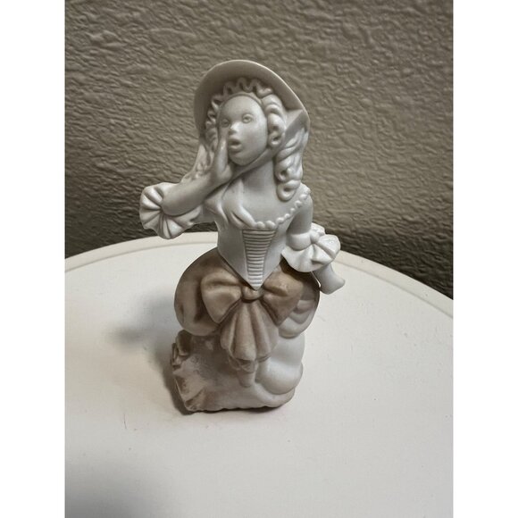 Avon Little Bo Peep Unforgettable Cologne Bottle Figurine  Vintage 2 Oz White Po - Picture 6 of 6